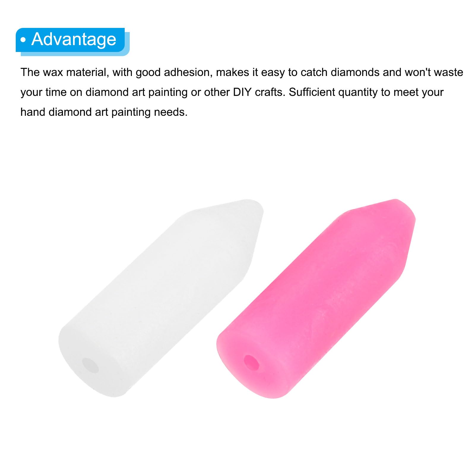 PATIKIL Diamond Art Painting Wax Clay, 12 Packs Diamond Art Accessories Wax Clay Tool for Diamond Art Nail DIY Craft Pink White - Image 4