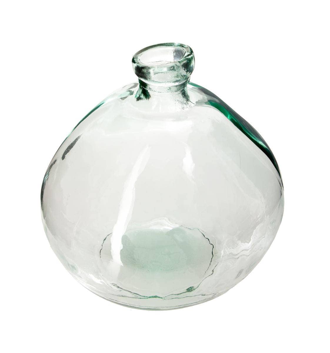 Atmosphera - Jarrón Redondo - Vidrio Reciclado - Transparente - D23 cm