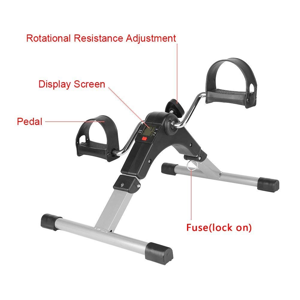 Bicicletta Pieghevole per Riabilitazione Stepper Portatile Tapis roulant Cardio Fitness Stepper Palestra Esercizio Mini Spinning Bike Dimagrante brucia Grassi