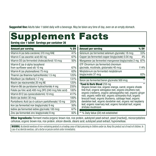 Megafood Women's One Daily Multivitamin - Multivitamin For Women With Iron, B Complex Vitamins, Vitamin C, Vitamin D & More – Plus Real Food - Immune Support Supplement – Vegetarian - 36 Tabs #TOP6