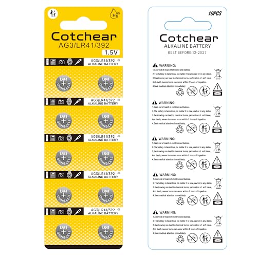 10 piezas batería AG3 LR41 para reloj juguete reloj miniatura 6
