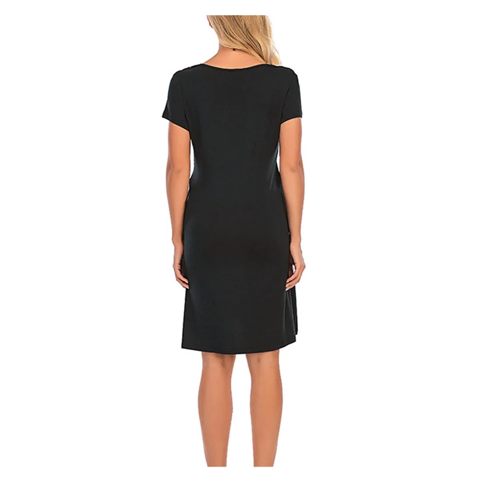 Camicia da Notte Donna Camicia da Notte for Allattamento 3 in 1, Abito Premaman a Maniche Corte, Pigiama for Allattamento, Vestito for Il Parto