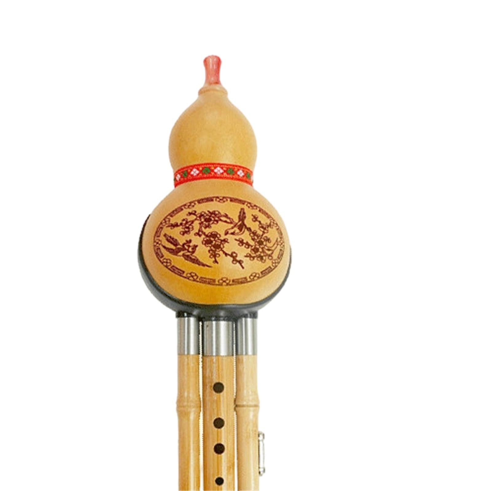 Flauta De Calabaza Flauta Hulusi Instrumento De Tres Notas En Do Mayor Y Si Bemol Diseñado Para Principiantes Adultos(C major)