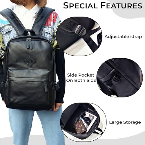 Image of Kraptick Multi-functional Backpack-Waterproof Laptop Backpack, Office Bag with PU Leather Design, Professional Bag for Laptops and Work, Durable and Stylish Bags for Travel