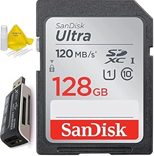SanDisk 128GB Ultra Class 10 SDXC UHS-I SD Memory Card for Canon EOS Rebel T8i T7i T7 T6i T6S T6 T5i T5 T3i SL2 SL1 EOS 90D 80D 77D 70D EOS 9000D 800D 760D 750D DSLR Camera + Accessories