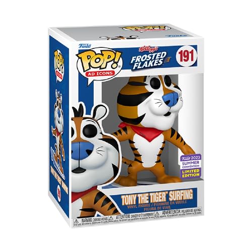Funko 71770 Pop! Ad Icons: Kellogg's Frosted Flakes - Tony the Tiger Surfing (2023 Summer Convention Exclusive) #191 - Image 3