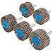 Katzco 5 Pieces 2 X 1 Inch Flap Wheels Set – 4 Different Sanding Sizes – 1/4 Shank Fits All Drills - 40 60 80 and 120 Grits
