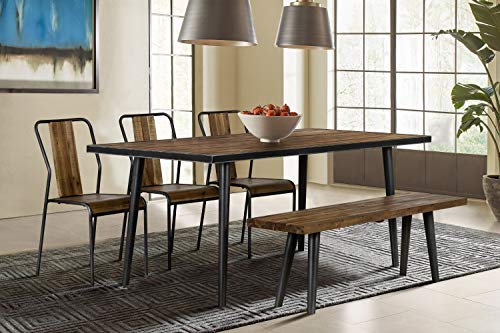 Cusco Acacia Rustic Dining Room Kitchen Table Bench, 55" Wide, Antique #TOP1