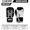 XGRIPE's Kids Set Matte Flex Leather Punching Bag, Boxing Gloves, Semi Elastic Hand Wraps and PVC Coated Jumping Rope, Boxing MMA Kickboxing Training Workout (Black, 4FT)