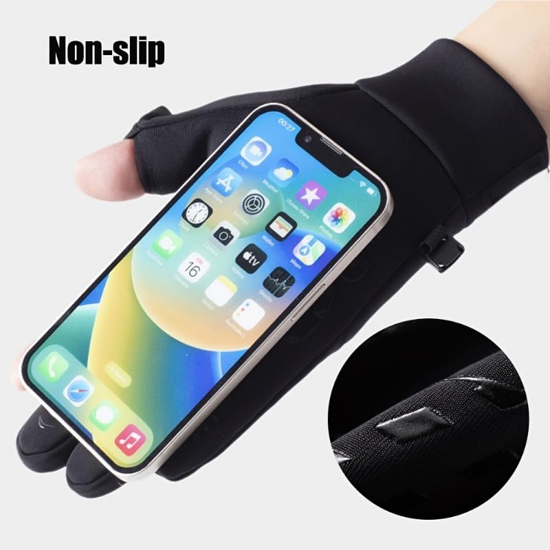 Image of Rider Gloves with Touch Screen, Winter Thermalware, Waterproof Material, Anti-Slip Silicon Design, Riding Gloves for Men & Women, Sports Glove for Work, Running, Cycling, Driving