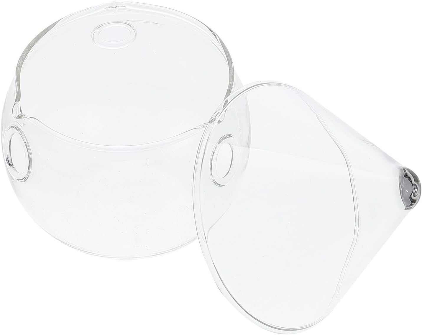 PATKAW Glass Salad Bowl for Fruit and Vegetables, Creative Triangle Shape
