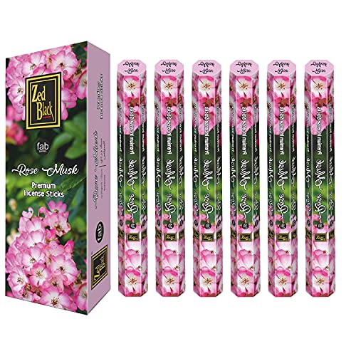 Zed Black Premium Jasmine And Mogra Natural Incense Sticks - 20 Sticks Per Box & 6 Boxes Inside (Total 240 Sticks) - Use It At Home Or Workplace – Alluring Aroma Sticks Pack Of 2 #TOP2