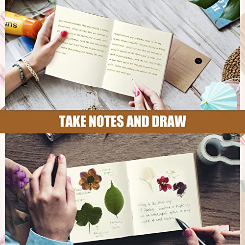 Thenshop 50 Pcs Mini Pocket Notepads Bulk Blank Kraft Notebooks Small Writing Notepad Journal Notepads For Men Women Adult Kid School Office Supplies 24 Sheets, 4 X 4 Inch (Brown) #TOP3