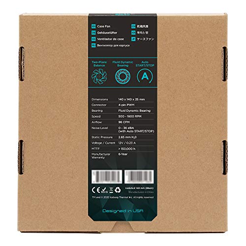 Image of Iceberg Thermal IceGALE 140mm PWM Premium Case Fan (Black)