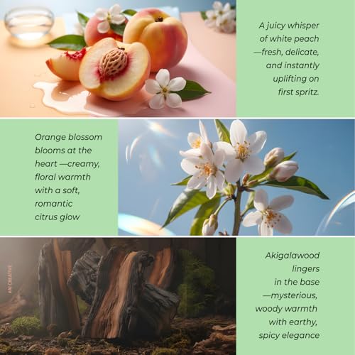 Image of Riya Melody White Peach Eau De Parfum 50 ml | Fruity Floral Perfume for Women | Fresh Peach & Soft Floral Notes | Long-Lasting Everyday Wear