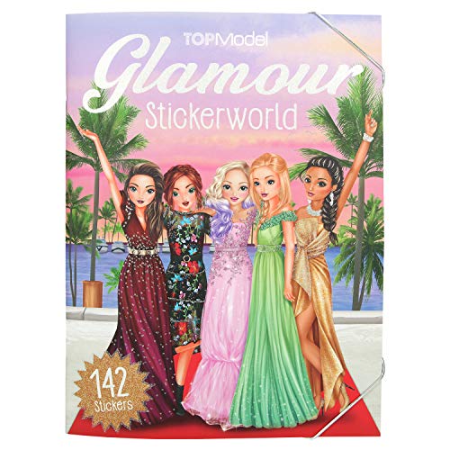 Depesche 10845 Stickerworld Malbuch, TOPModel Glamour, ca. 25 x 33 x 0,5 cm