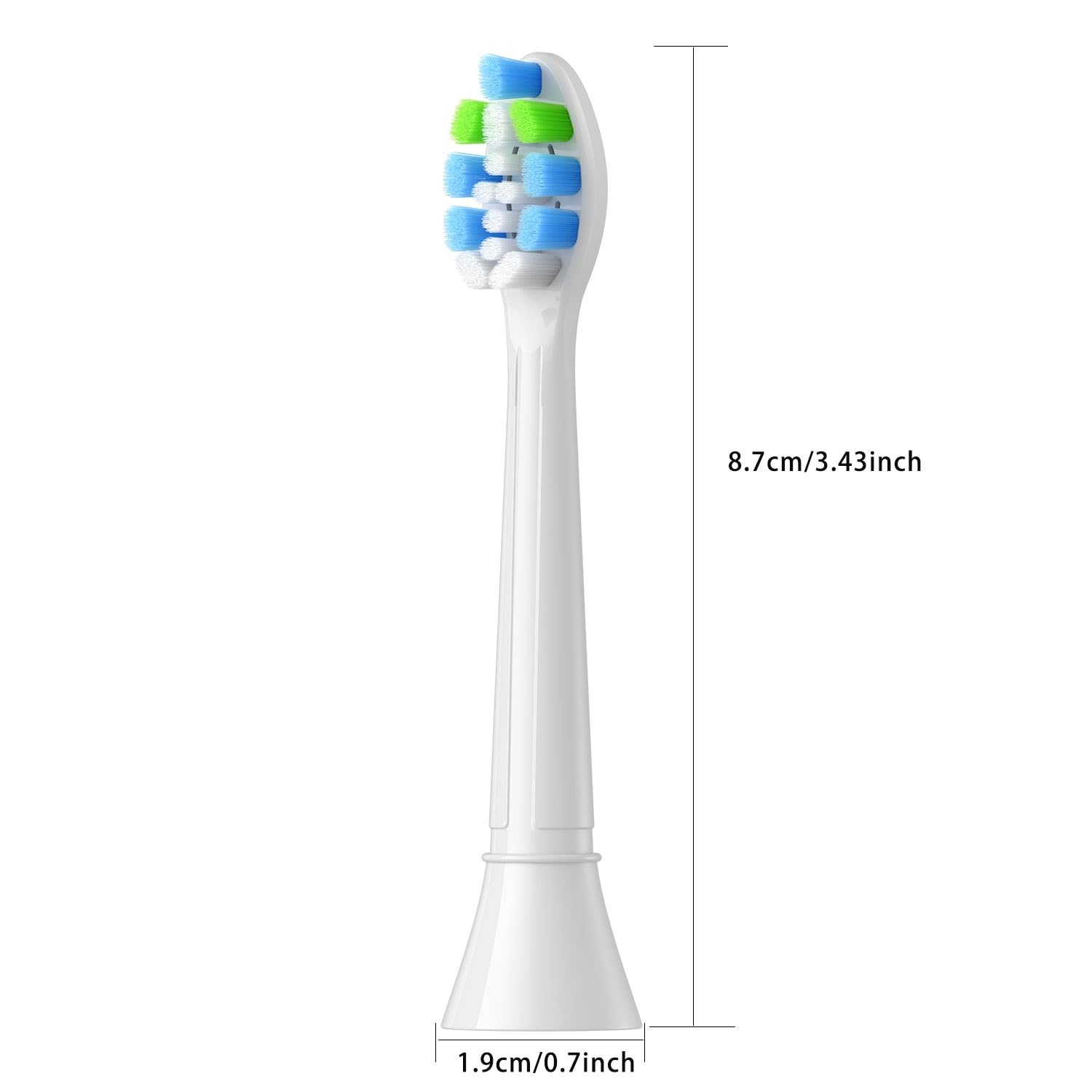 Cabezal de cepillo dental eléctrico, compatible con Philips | Cabezal de repuesto, pieza de plástico para cepillo dental eléctrico(8White 8Black)
