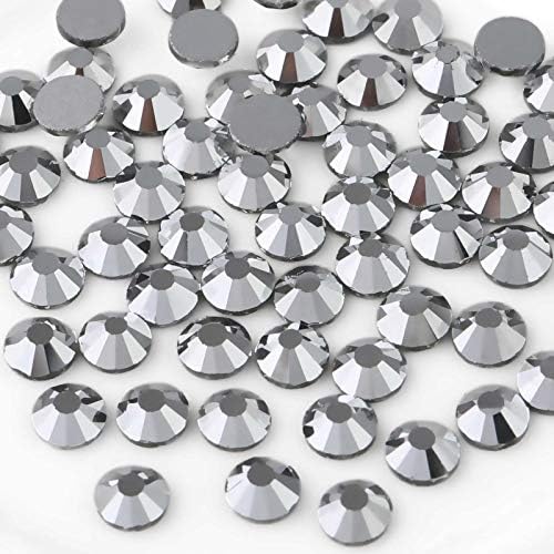 Beadsland 1440 Piece Flat Back Crystal Rhinestones Round Gems,1.3mm-6.5mm, Crystal/CrystalAB (SS20AB(4.9-5.0mm))
