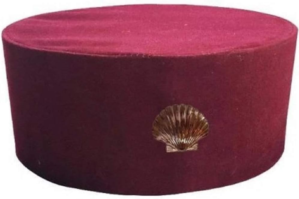 Masonic St. Thomas of Acon Cap/Hat with Shell (Golden, 7-5/8)