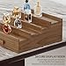 Hrbjunuo Solid Walnut Cologne Organizer for Men,4 Tier Cologne Stand,Wooden Cologne Holder Display Shelf with Drawer Storage and Hidden Compartment,Perfume Stand Organizer,Gift for Men Dad Husband