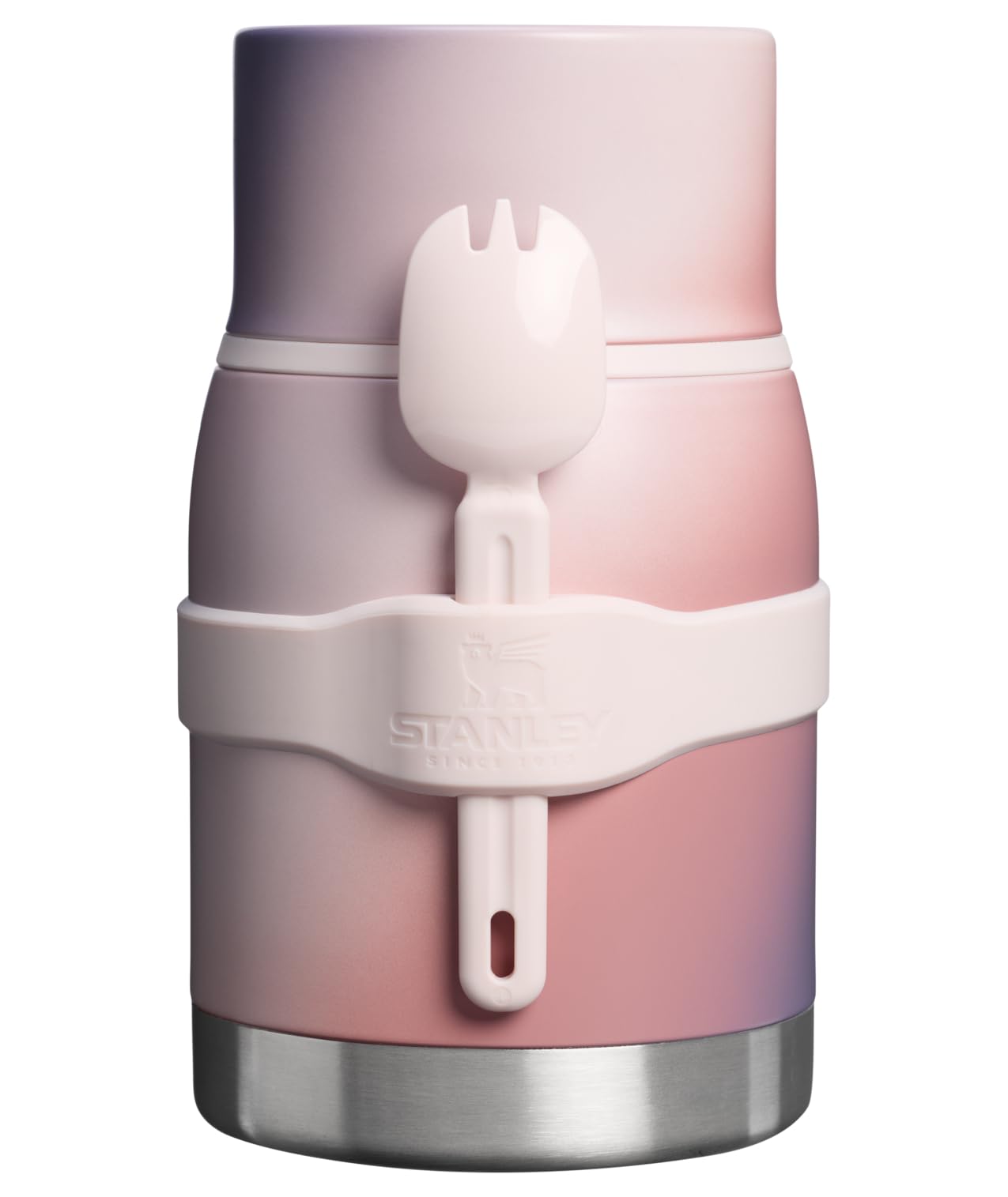 STANLEY Adventure To-Go Food Jar and Spork 24 oz | Vacuum Insulated Food Container | Wide Mouth Screw On Lid | Packable for Travel | Stainless Steel with Leakproof Lid | BPA-Free | Dawn Spiral