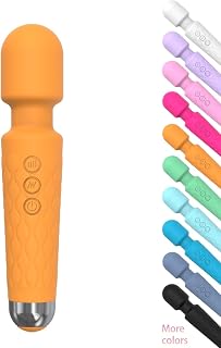 Handheld Personal Powerful Portable 8 Speeds 25 Vibration Models Electric Mini Cordless Massager for Muscle Back Leg Waist Shoulder Neck HIPS Tummy Body Relaxtion - Orange