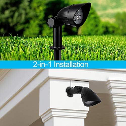 CORESLUX Solar Spot Lights Outdoor Garden, 2 Pack Solar Spotlights Outdoor Waterproof Garden Uplighters Solar Spotlights Garden Landscape Lamps Solar Security Light for Garden Yard Lawn Path
