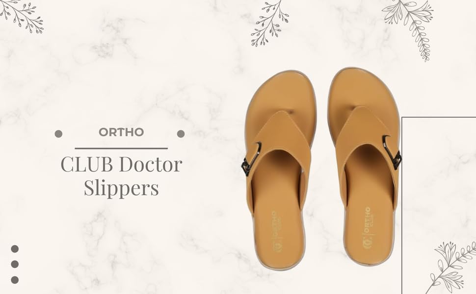Image of ORTHO CLUB Fancy doctor slippers | Stylish chappal for women | Comfortable flat sandals for women stylish