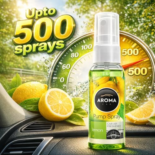 Image of Aroma Car Perfume Pump Spray Air Freshener Lemon 75ml