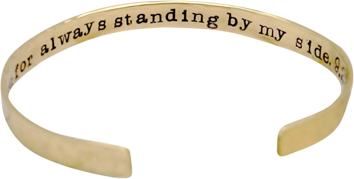 Personalized Bridesmaid Cuff Bracelet, Matron of Honor Present, Maid of Honor Sentimental Wedding Present from Bride