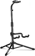CAHAYA Guitar Stands Tripod Floor - Guitar Stand with Neck Holder Folding Metal Universal Holder Height Adjustable 78-94 cm, for Acoustic Electric Guitars Ukulele Violin
