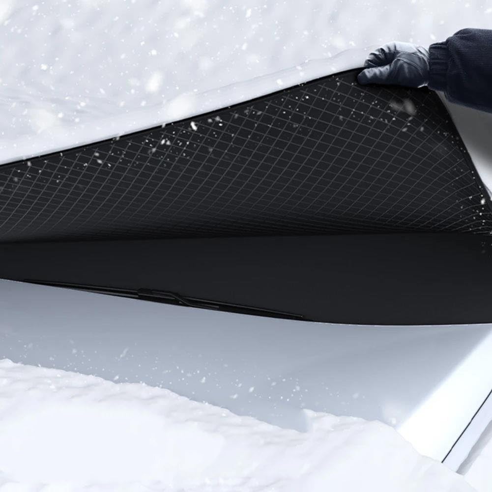 Housse de Protection pour Pare-Brise Couverture Pare-brise Pare-soleil Magnétique Demi-bâche Voiture Imperméable Hiver Neige Bouclier Avant Externe Fenêtre Pare-soleil Épais Protection Pare Brise Hive