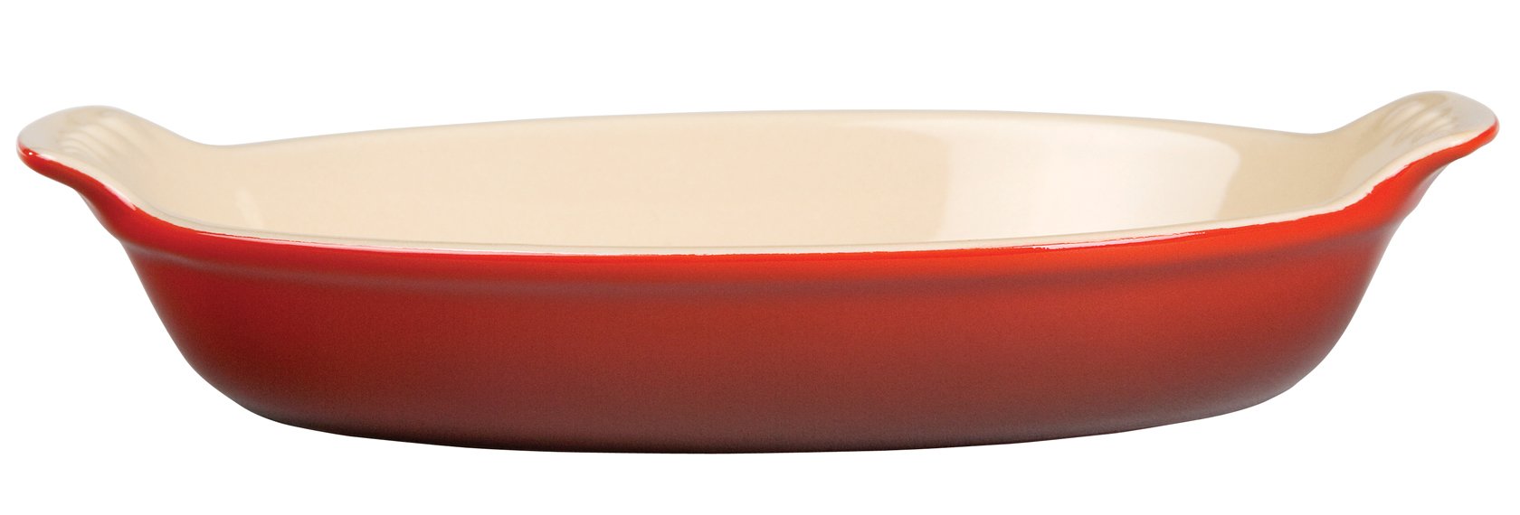 Le Creuset Steinzeug Heritage Oval Au Gratin, 16,5 cm, Kirschrot