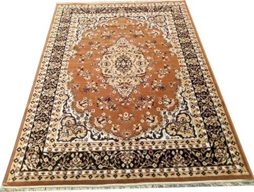 Image of Floral Multi Design Area Rug 5x7 Feet Gold