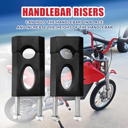 Image of 7 /8 22mm Handlebar Risers for Coleman CT200U-EX BT200X RB100 BTX200 Mega Moto Monster Moto MM-B80 Mini Bike Razor MX650 MX500 MX400 MX350 SX500 SSR 125 Apollo Dirt Pit Bike Quad Heavy Duty Black