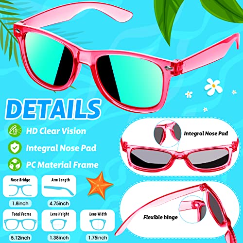 Giftinbox 16 Pack Kids Sunglasses Bulk, Kids Sunglasses Party Favor, Neon Translucent Sunglasses With Uv400 Protection, Boys Girls Age 3-8, Beach Pool Birthday Party Supplies, Great Gift For Kids #TOP3