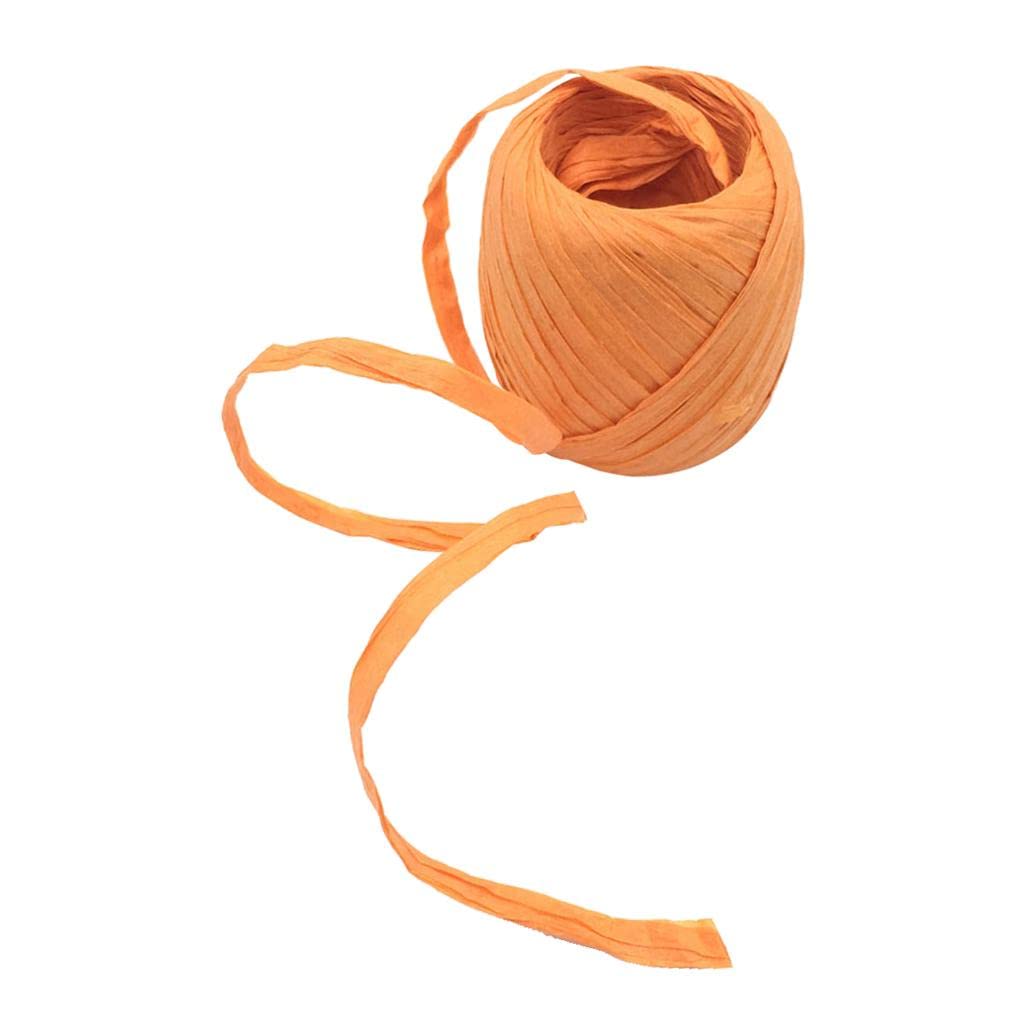 BNF 20m/Roll Raffia Paper Ribbon Gift Package String Scrapbooking Orange Crafts | Multi-Purpose Craft Supplies | Crafting Pieces | Raffia, Wire & Cord-image-15
