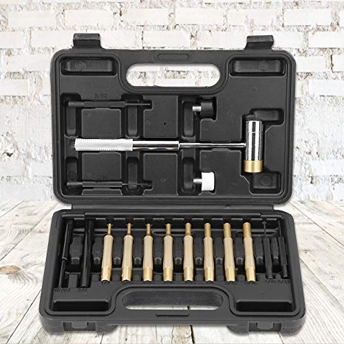 Set di punzoni con custodia, set di punzoni, ottone, strumento di manutenzione per attrezzi da armaiolo in acciaio inossidabile, punzoni per spilli, per manutenzione di armi da fuoco