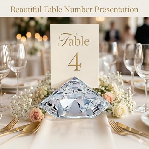 Porte-numéros de table en cristal acrylique pour placer les invités
