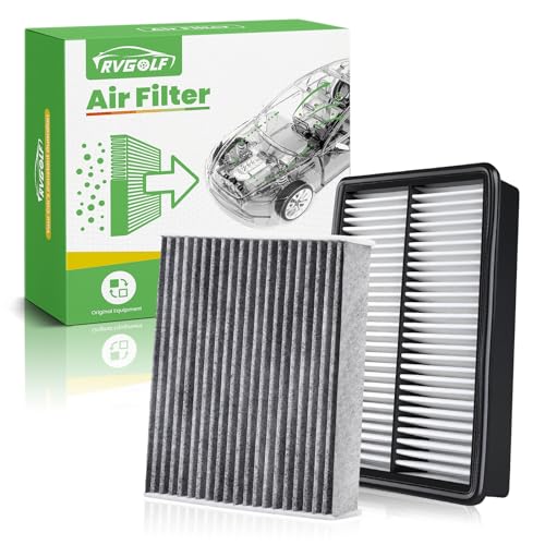 Image of Engine+Cabin Air Filter Fit for 2019-2024 Kia Forte, 2017-2020 Elantra | 2020-2023 Forte5, 2018-2020 Elantra GT, 97133-F2000, 28113-F2000, 99% Filtration Efficiency, Easy Install, Odor control