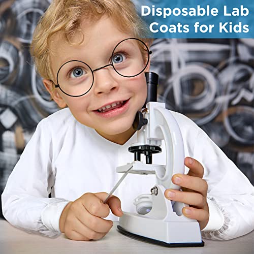 Batas desechables blancas para niños talla mediana miniatura 5