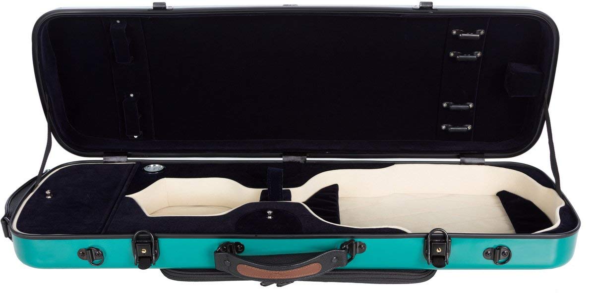 Geigenkoffer Glasfaser Oblong 4/4 green - navy blue M-Case