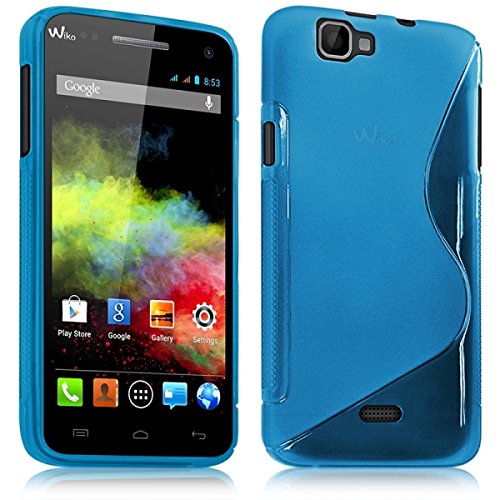 KARYLAX Seluxion - Housse Etui Coque S-Line pour Wiko Rainbow 4G Couleur Bleu Turquoise + Film de Protection