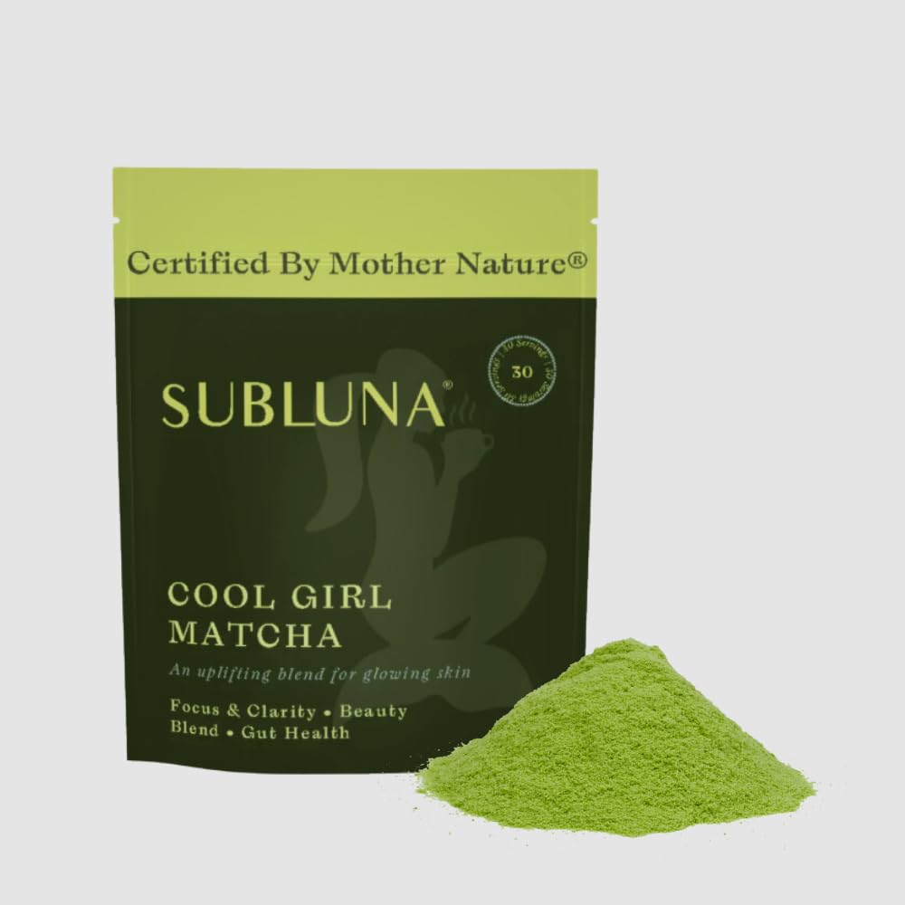 Cool Girl Matcha Powder, Ceremonial Grade, with Tremella Mushroom, Rose Petal, 180g