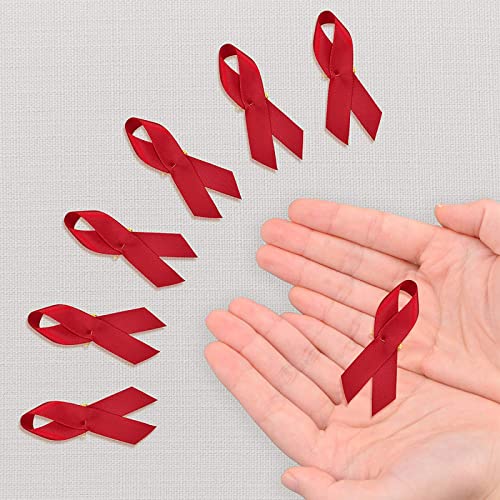 Image of Ribbon Awareness Satin Pins Cancer Awareness Ribbon Pin with Safety Pin