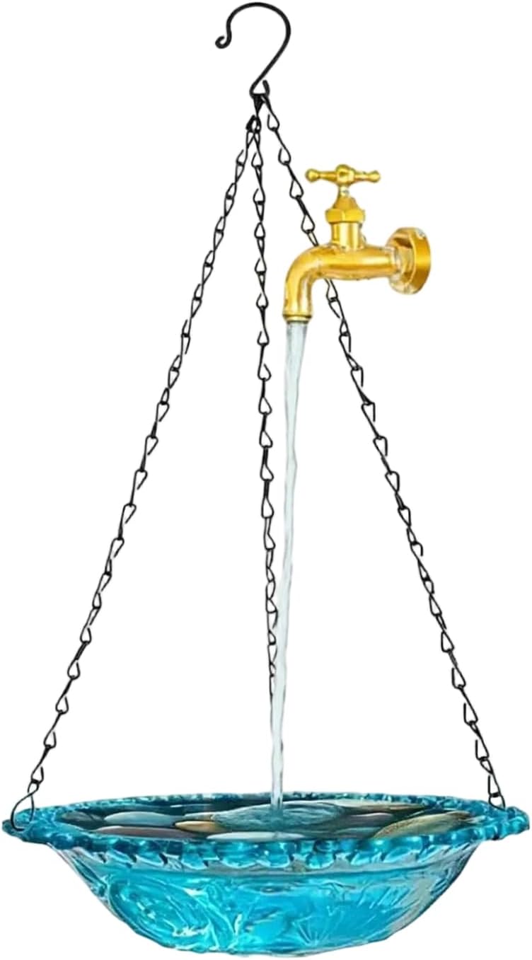 All Weathers Garden Bird Waterer USB Power Hanging Feeder for Quick Assembly Attracting Birds Bathtubs