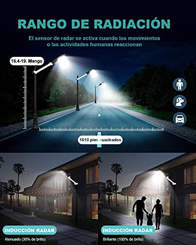Farol LED solar para exterior 27 Imagen adicional