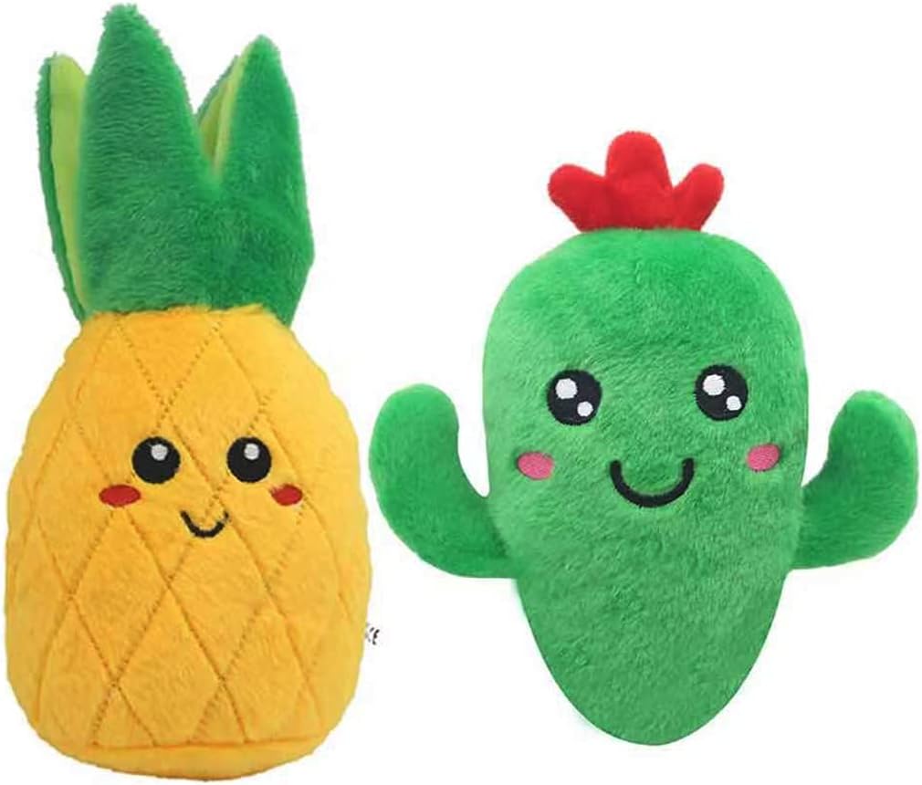 Pet Supplies : CPYOSN Dog Squeaky Toys Veggies - Soft Stuffed Plush Dog Toys for Puppy Teething, Cute Durable Crinkle Interactive Pet Chew Toys for Small and Medium Dogs Training and Reduce Boredom, 2 Pack : 