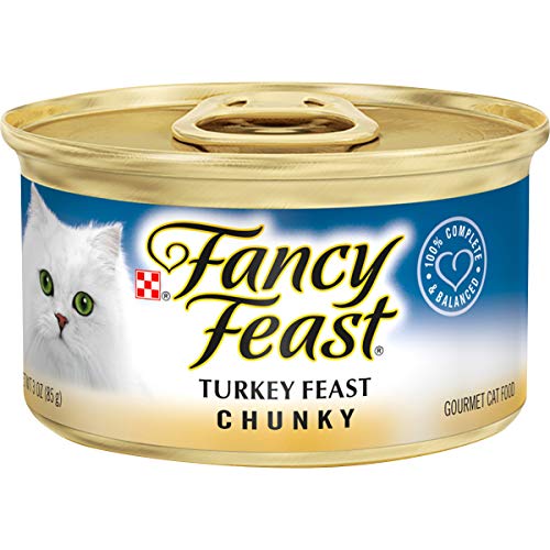 Purina Fancy Feast Pate Wet Cat Food, Chunky Turkey Feast - (24) 3 oz. Cans