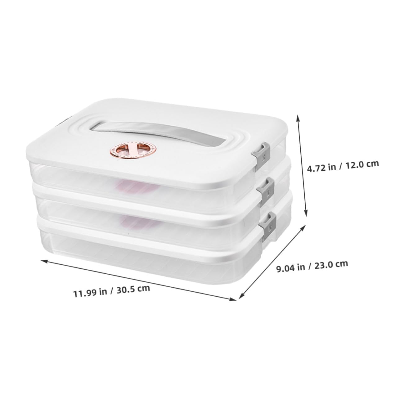 Gatuida Contenedor de Almacenamiento para Alimentos con Tapa de Pp, Resistente al Desgaste, Adecuado para Verduras y Comida en Cajones y Armarios
